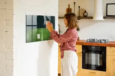 Pizarra magnética para dibujar con diseño de campo de fútbol