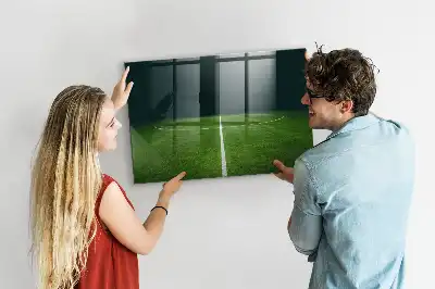 Pizarra magnética para dibujar con diseño de campo de fútbol