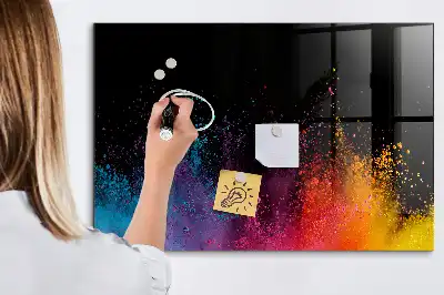 Pizarra magnética con rotulador diseño explosión de colores