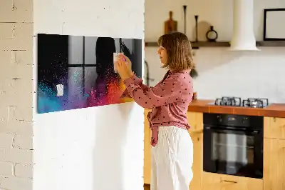 Pizarra magnética con rotulador diseño explosión de colores