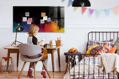 Pizarra magnética con rotulador diseño explosión de colores
