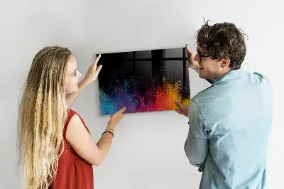 Pizarra magnética con rotulador diseño explosión de colores