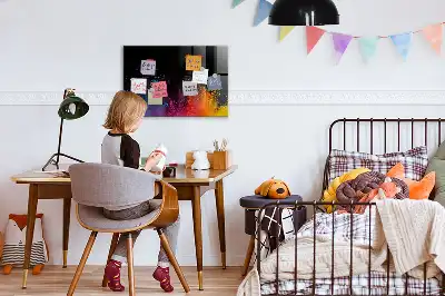 Pizarra magnética con rotulador diseño explosión de colores