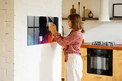 Pizarra magnética con rotulador diseño explosión de colores