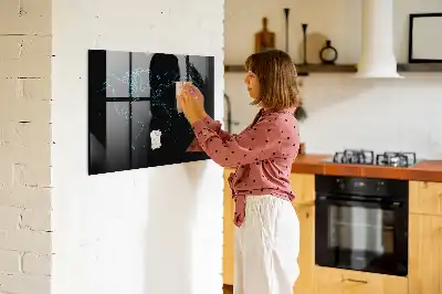 Pizarra magnética para dibujar diseño de contornos del mapa del mundo