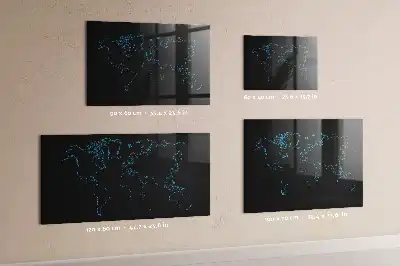 Pizarra magnética para dibujar diseño de contornos del mapa del mundo