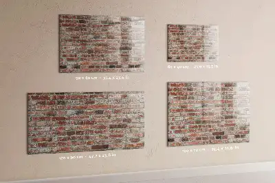 Pizarra magnética para dibujar con diseño de pared de ladrillo