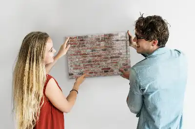 Pizarra magnética para dibujar con diseño de pared de ladrillo