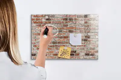 Pizarra magnética para dibujar con diseño de pared de ladrillo
