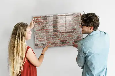Pizarra magnética para dibujar con diseño de pared de ladrillo