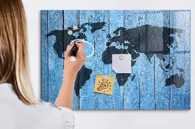 Mapa del mundo pizarra magnética para dibujar