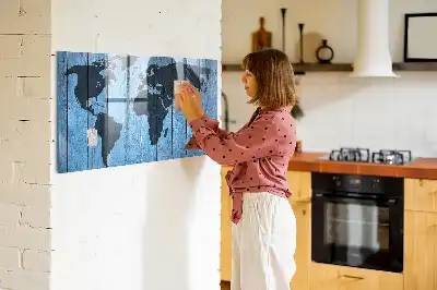 Mapa del mundo pizarra magnética para dibujar