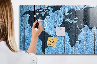 Mapa del mundo pizarra magnética para dibujar