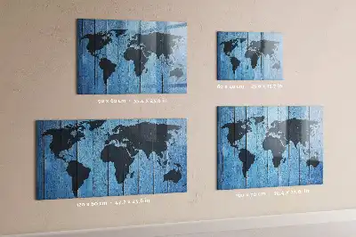 Mapa del mundo pizarra magnética para dibujar