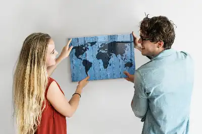 Mapa del mundo pizarra magnética para dibujar