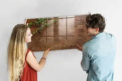 Pizarra magnética con rotulador de madera rústica