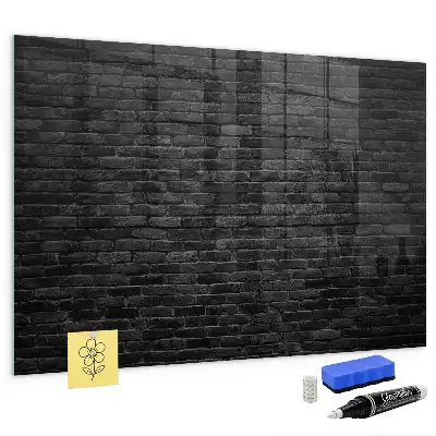 Pizarra magnética para dibujar con diseño de pared de ladrillos oscuros