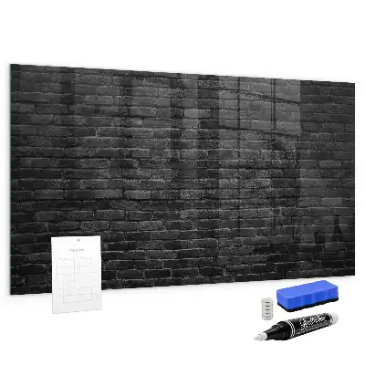 Pizarra magnética para dibujar con diseño de pared de ladrillos oscuros