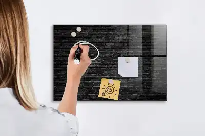 Pizarra magnética para dibujar con diseño de pared de ladrillos oscuros