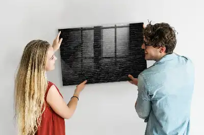 Pizarra magnética para dibujar con diseño de pared de ladrillos oscuros
