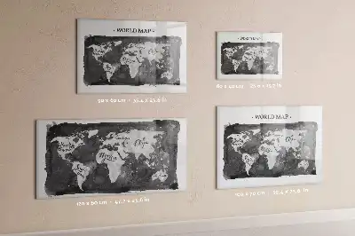 Mapa del mundo retro pizarra magnética para dibujar