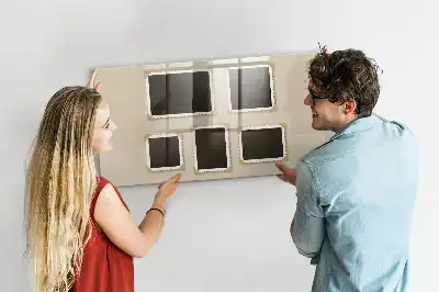 Pizarra magnética con rotulador estilo marcos retro