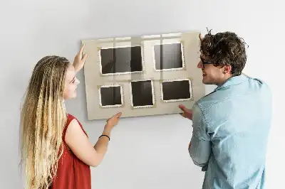 Pizarra magnética con rotulador estilo marcos retro