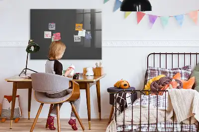 Pizarra magnética para dibujar en color gris