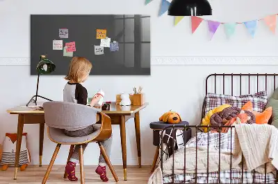 Pizarra magnética para dibujar en color gris