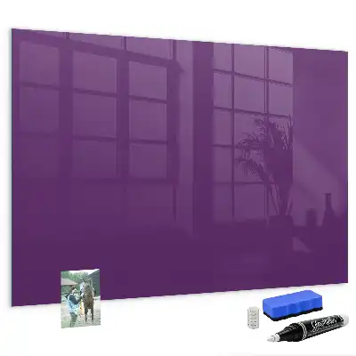 Pizarra magnética con rotulador de color violeta