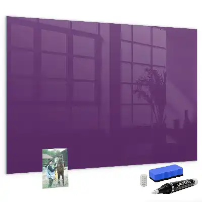 Pizarra magnética con rotulador de color violeta