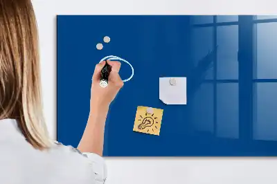 Pizarra magnética con rotulador de color azul marino