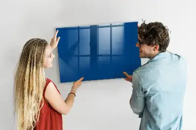 Pizarra magnética con rotulador de color azul marino