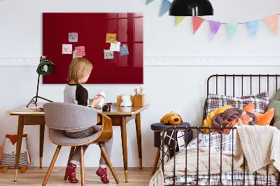 Pizarra magnética para dibujar en color burdeos