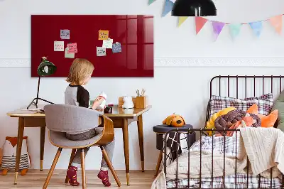 Pizarra magnética para dibujar en color burdeos