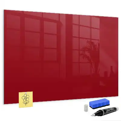 Pizarra magnética con rotulador de color rojo