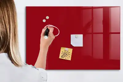 Pizarra magnética con rotulador de color rojo