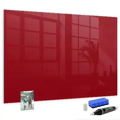 Pizarra magnética con rotulador de color rojo
