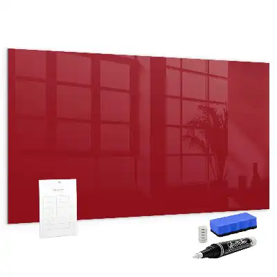 Pizarra magnética con rotulador de color rojo