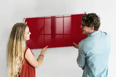 Pizarra magnética con rotulador de color rojo