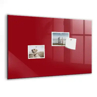 Pizarra magnética con rotulador de color rojo