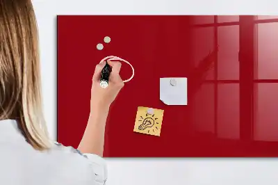 Pizarra magnética con rotulador de color rojo
