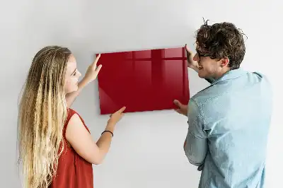 Pizarra magnética con rotulador de color rojo