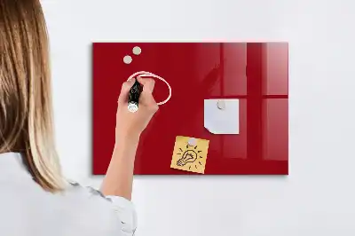 Pizarra magnética con rotulador de color rojo