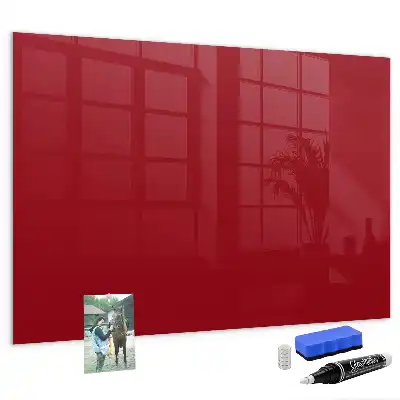 Pizarra magnética con rotulador de color rojo