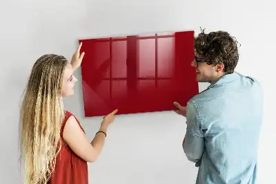 Pizarra magnética con rotulador de color rojo