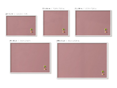 Pizarra magnética con marco blanco Color rosa pastel