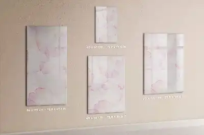 Pizarra magnética decorativa con rotulador diseño de pétalos en acuarela