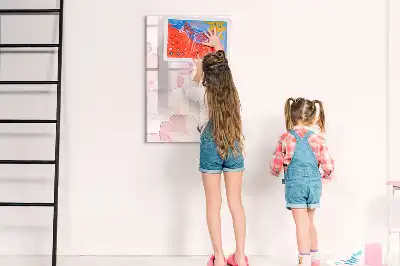 Pizarra magnética decorativa con rotulador diseño de pétalos en acuarela