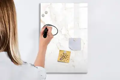 Pizarra magnética decorativa con rotulador diseño de mármol elegante